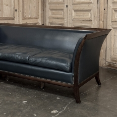 French Directoire Style Mahogany and Leather  Canapé ~ Sofa