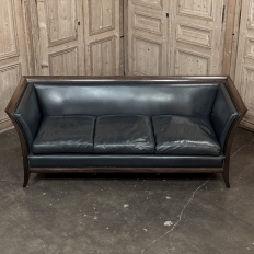 French Directoire Style Mahogany and Leather  Canapé ~ Sofa