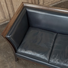 French Directoire Style Mahogany and Leather  Canapé ~ Sofa
