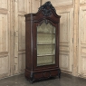 19th Century French Napoleon III Period Burled Walnut Display Armoire ~ Bookcase