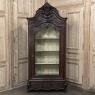 19th Century French Napoleon III Period Burled Walnut Display Armoire ~ Bookcase