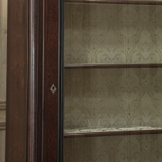 19th Century French Napoleon III Period Burled Walnut Display Armoire ~ Bookcase