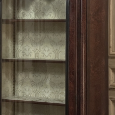 19th Century French Napoleon III Period Burled Walnut Display Armoire ~ Bookcase