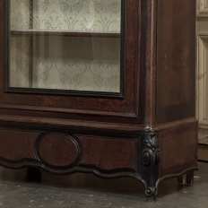 19th Century French Napoleon III Period Burled Walnut Display Armoire ~ Bookcase