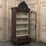 19th Century French Napoleon III Period Burled Walnut Display Armoire ~ Bookcase