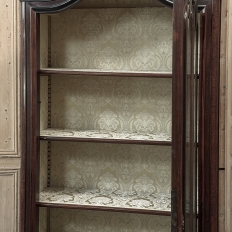 19th Century French Napoleon III Period Burled Walnut Display Armoire ~ Bookcase