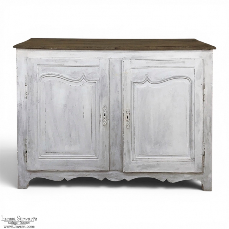 18th Century Country French Provincial Painted Buffet