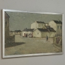 Mid Century Israeli Village Landscape Oil Painting by Ori Reisman (1924–1991)