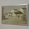 Mid Century Israeli Village Landscape Oil Painting by Ori Reisman (1924–1991)