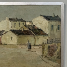 Mid Century Israeli Village Landscape Oil Painting by Ori Reisman (1924–1991)