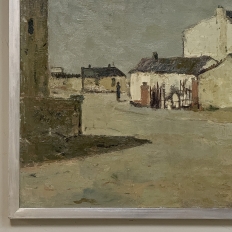 Mid Century Israeli Village Landscape Oil Painting by Ori Reisman (1924–1991)