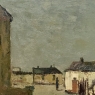 Mid Century Israeli Village Landscape Oil Painting by Ori Reisman (1924–1991)