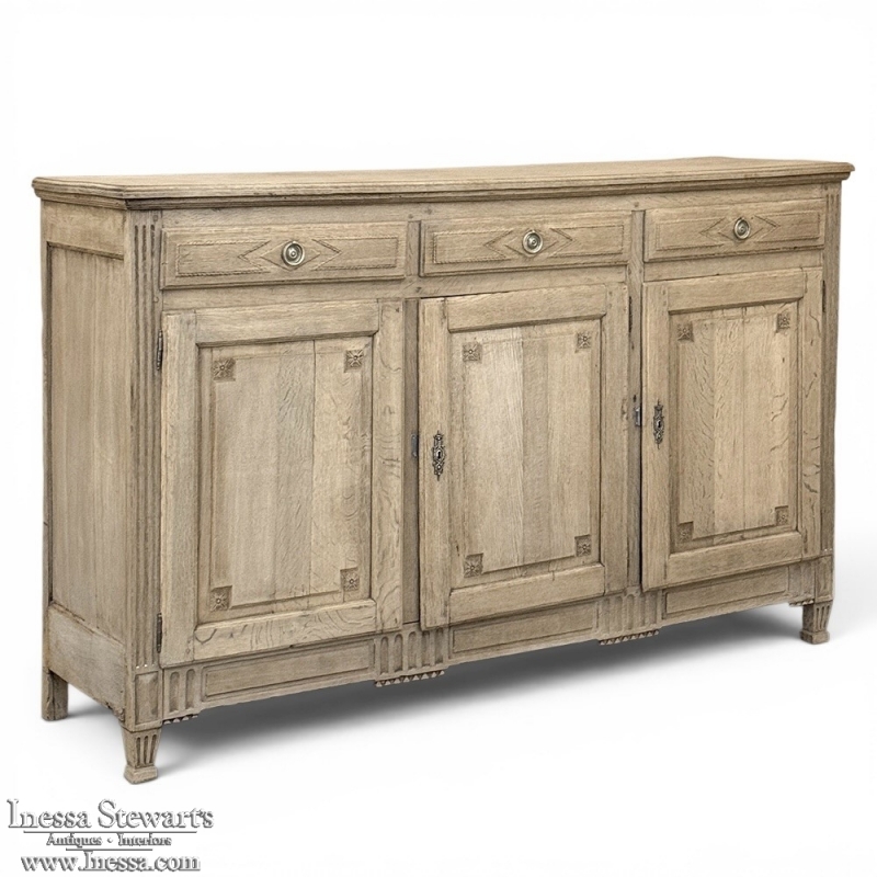 18th Century French Louis XVI Period Stripped Oak Buffet