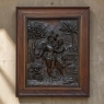 19th Century Renaissance Revival Carved Walnut Framed Panel