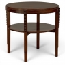 French Mid Century Mahogany Round End Table