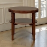 French Mid Century Mahogany Round End Table