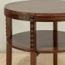 French Mid Century Mahogany Round End Table