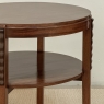 French Mid Century Mahogany Round End Table