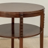 French Mid Century Mahogany Round End Table