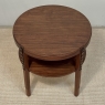French Mid Century Mahogany Round End Table
