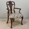 19th Century English Chippendale Style Carved Walnut Armchair