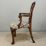 19th Century English Chippendale Style Carved Walnut Armchair