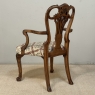 19th Century English Chippendale Style Carved Walnut Armchair