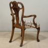 19th Century English Chippendale Style Carved Walnut Armchair