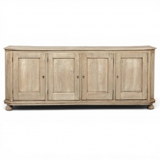 Antique Rustic European Stripped Oak Buffet ~ Credenza