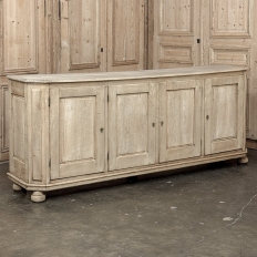 Antique Rustic European Stripped Oak Buffet ~ Credenza