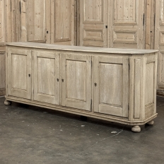 Antique Rustic European Stripped Oak Buffet ~ Credenza