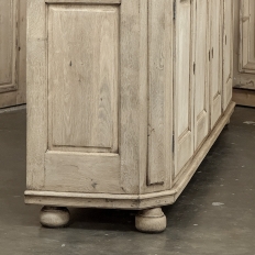 Antique Rustic European Stripped Oak Buffet ~ Credenza