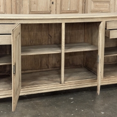 Antique Rustic European Stripped Oak Buffet ~ Credenza
