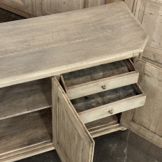 Antique Rustic European Stripped Oak Buffet ~ Credenza