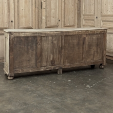 Antique Rustic European Stripped Oak Buffet ~ Credenza