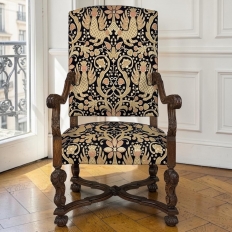 19th Century French Renaissance Revival Hand Carved Oak Armchair