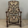 19th Century French Renaissance Revival Hand Carved Oak Armchair