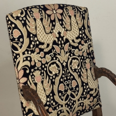 19th Century French Renaissance Revival Hand Carved Oak Armchair