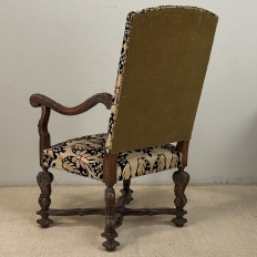19th Century French Renaissance Revival Hand Carved Oak Armchair