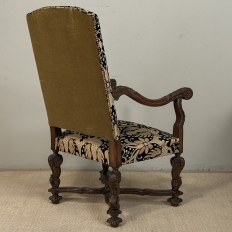 19th Century French Renaissance Revival Hand Carved Oak Armchair