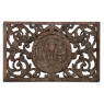 Early 18th Century Baroque Pierced Hand Carved Oak Communion Panel from Cathedral