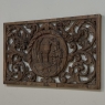 Early 18th Century Baroque Pierced Hand Carved Oak Communion Panel from Cathedral