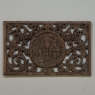 Early 18th Century Baroque Pierced Hand Carved Oak Communion Panel from Cathedral