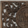 Early 18th Century Baroque Pierced Hand Carved Oak Communion Panel from Cathedral