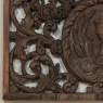 Early 18th Century Baroque Pierced Hand Carved Oak Communion Panel from Cathedral