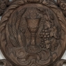 Early 18th Century Baroque Pierced Hand Carved Oak Communion Panel from Cathedral