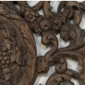 Early 18th Century Baroque Pierced Hand Carved Oak Communion Panel from Cathedral