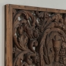 Early 18th Century Baroque Pierced Hand Carved Oak Communion Panel from Cathedral