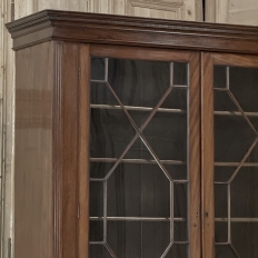 19th Century English Solid Mahogany Neoclassical Bookcase