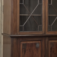 19th Century English Solid Mahogany Neoclassical Bookcase